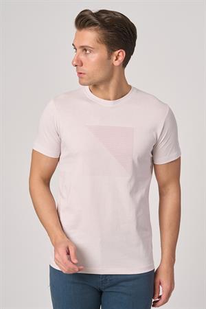 WHİTE STONE  2025-Y  3117  BİSİKLET YAKA TSHIRT    GÜL