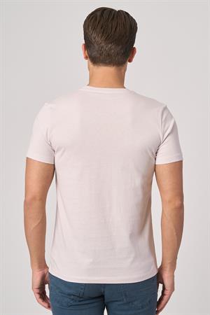 WHİTE STONE  2025-Y  3117  BİSİKLET YAKA TSHIRT    GÜL