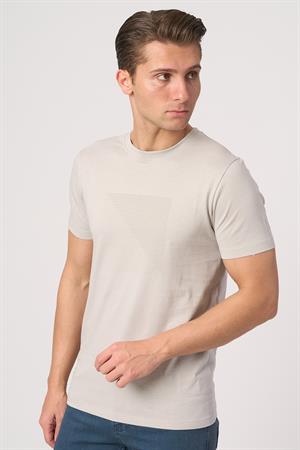 WHİTE STONE  2025-Y  3117  BİSİKLET YAKA TSHIRT    GRİ