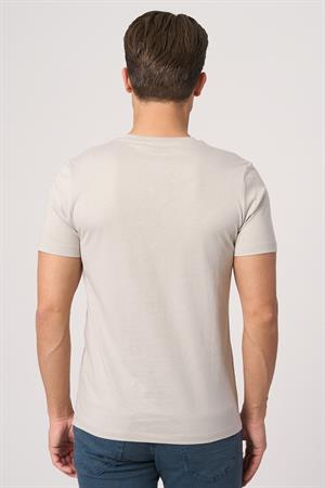 WHİTE STONE  2025-Y  3117  BİSİKLET YAKA TSHIRT    GRİ