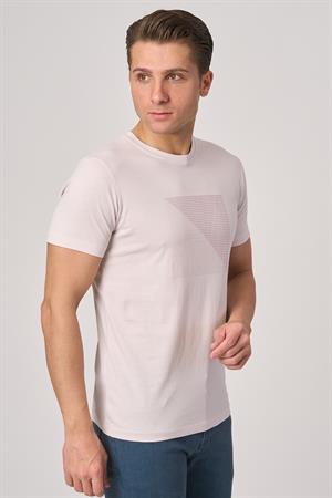 WHİTE STONE  2025-Y  3117  BİSİKLET YAKA TSHIRT    GÜL