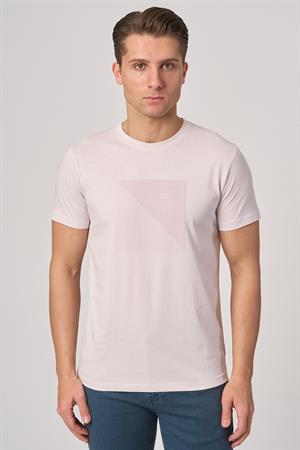 WHİTE STONE  2025-Y  3117  BİSİKLET YAKA TSHIRT    GÜL