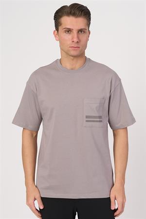 WHİTE STONE  2025-Y  3138  BİSİKLET YAKA TSHIRT    GRİ