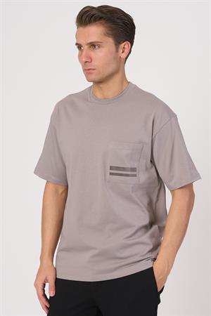 WHİTE STONE  2025-Y  3138  BİSİKLET YAKA TSHIRT    GRİ