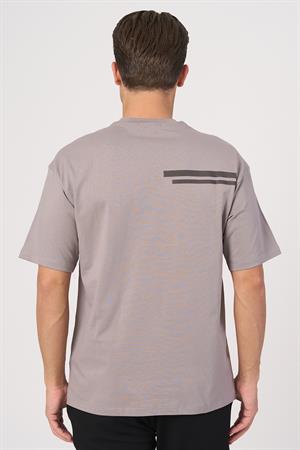 WHİTE STONE  2025-Y  3138  BİSİKLET YAKA TSHIRT    GRİ