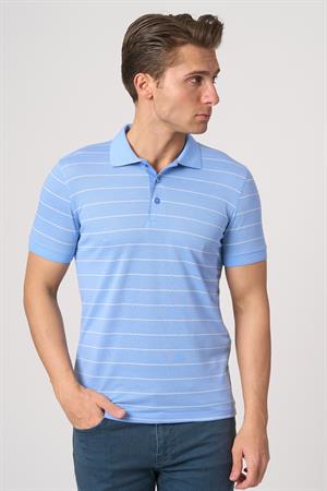 WHİTE STONE  2025-Y  3149-Y  POLA YAKA TSHIRT    MAVİ