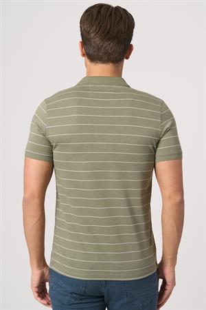 WHİTE STONE  2025-Y  3149-Y  POLA YAKA TSHIRT    HAKİ