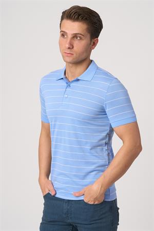 WHİTE STONE  2025-Y  3149-Y  POLA YAKA TSHIRT    MAVİ