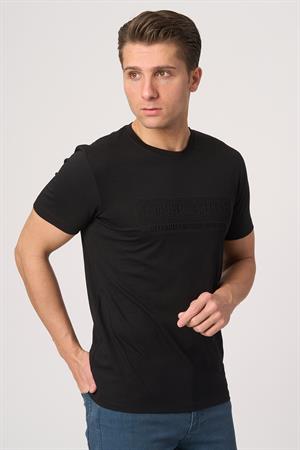 WHİTE STONE  2025-Y  3193  BİSİKLET YAKA TSHIRT    SİYAH