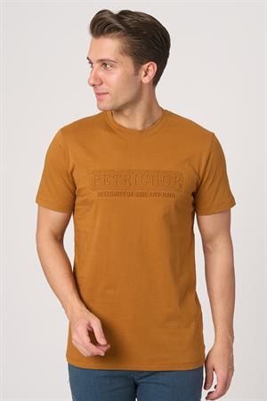 WHİTE STONE  2025-Y  3193  BİSİKLET YAKA TSHIRT    KİREMİT