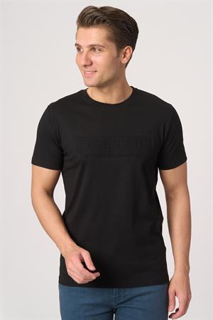 WHİTE STONE  2025-Y  3193  BİSİKLET YAKA TSHIRT    SİYAH