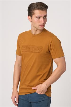 WHİTE STONE  2025-Y  3193  BİSİKLET YAKA TSHIRT    KİREMİT