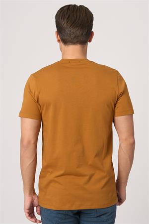 WHİTE STONE  2025-Y  3193  BİSİKLET YAKA TSHIRT    KİREMİT