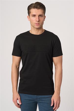 WHİTE STONE  2025-Y  3193  BİSİKLET YAKA TSHIRT    SİYAH