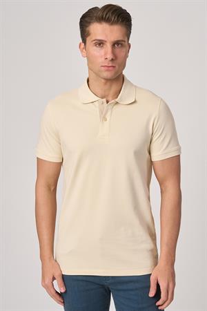 WHİTE STONE  2025-Y  3225-Y POLA YAKA TSHIRT    TAŞ