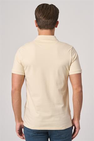 WHİTE STONE  2025-Y  3225-Y POLA YAKA TSHIRT    TAŞ