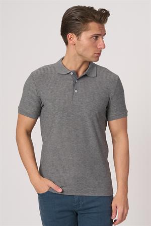WHİTE STONE  2025-Y  3226-Y  POLA YAKA TSHIRT    ANTRASİT