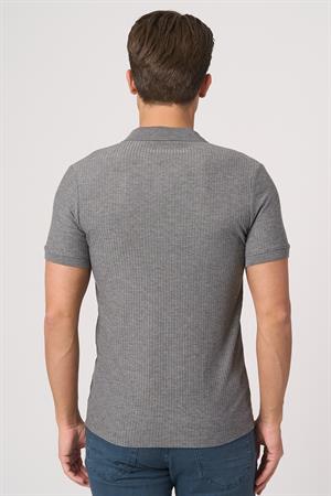 WHİTE STONE  2025-Y  3226-Y  POLA YAKA TSHIRT    ANTRASİT