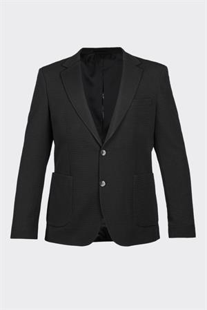 Siyah Casual Slim Fit Bi-Stretch Ceket
