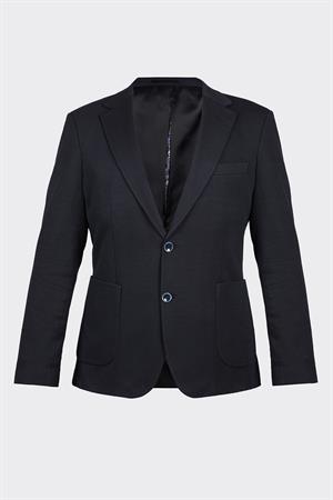 Koyu Lacivert Casual Slim Fit Bi-Stretch Ceket