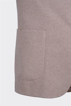 Taş Rengi Casual Slim Fit Bi-Stretch Ceket