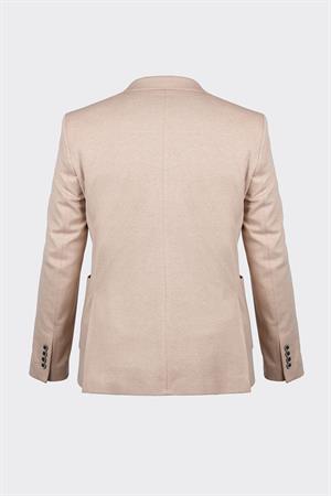 Bej Casual Slim Fit Bi-Stretch Ceket