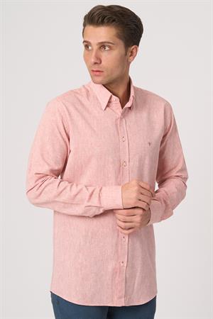 WHİTE STONE  2025-Y  G2532 KETEN GÖMLEK    ORANGE