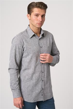 WHİTE STONE  2025-Y  G2532 KETEN GÖMLEK    GRİ