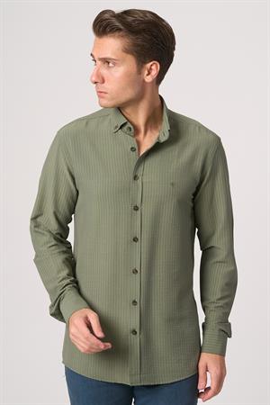 WHİTE STONE  2025-Y  G2533 GOFRE GÖMLEK    HAKİ