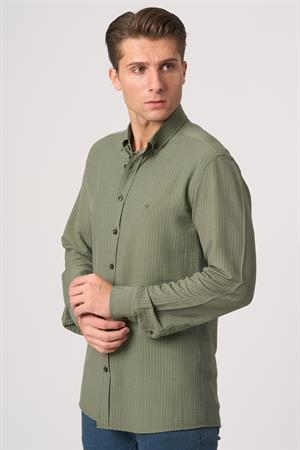 WHİTE STONE  2025-Y  G2533 GOFRE GÖMLEK    HAKİ