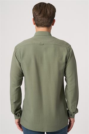 WHİTE STONE  2025-Y  G2533 GOFRE GÖMLEK    HAKİ