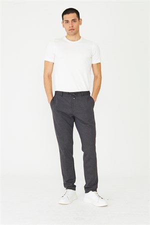 Antrasit Bağcıklı Rahat Kesim Jogger Pantolon