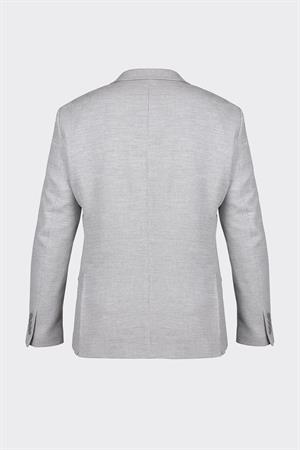 Gri Kapak Cepli Smart Casual Ceket