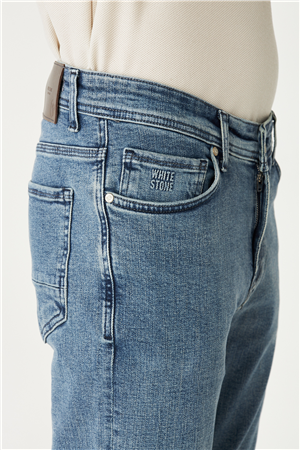 Mavi Düz Kesim Modern Jean Pantolon