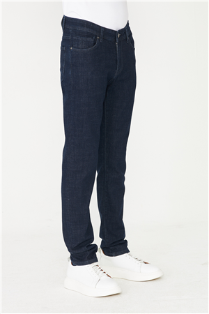 Lacivert Klasik Duruşlu Günlük Denim Pantolon
