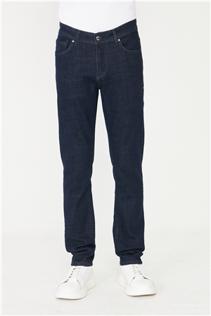 Lacivert Klasik Duruşlu Günlük Denim Pantolon