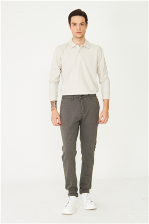 Haki Bağcıklı Rahat Kesim Jogger Pantolon