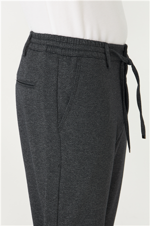 Antrasit Bağcıklı Rahat Kesim Jogger Pantolon