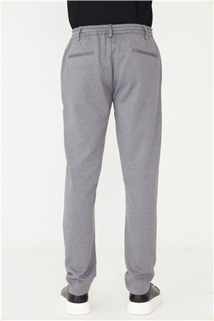 Gri Bağcıklı Rahat Kesim Jogger Pantolon