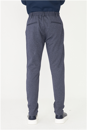 Lacivert Bağcıklı Rahat Kesim Jogger Pantolon