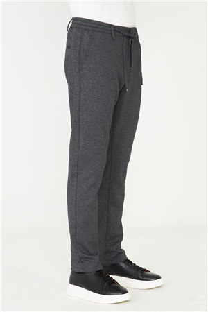 Antrasit Bağcıklı Rahat Kesim Jogger Pantolon