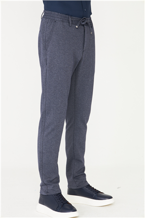 Lacivert Bağcıklı Rahat Kesim Jogger Pantolon
