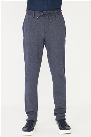 Lacivert Bağcıklı Rahat Kesim Jogger Pantolon