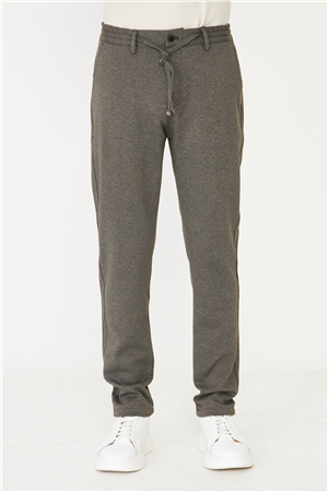Haki Bağcıklı Rahat Kesim Jogger Pantolon
