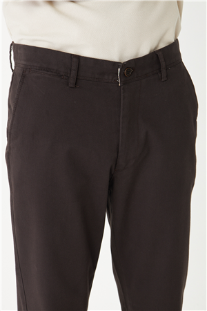 Kahverengi Modern Klasik Kesim Pantolon