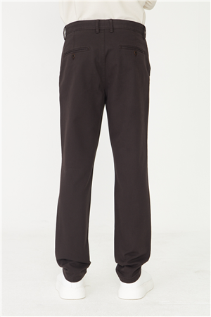 Kahverengi Modern Klasik Kesim Pantolon