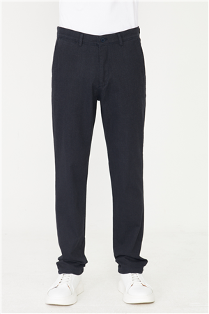 Lacivert Dokulu Modern Klasik Pantolon