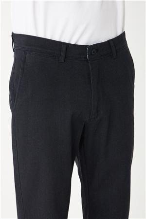 Lacivert Dokulu Modern Klasik Pantolon