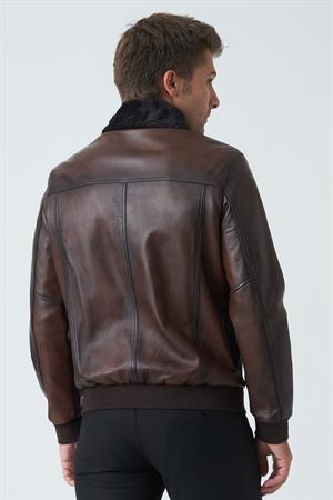 White Stone Armagh 5005 Slim Fit Torba Cep Kuzu Derisi Mont Fındık