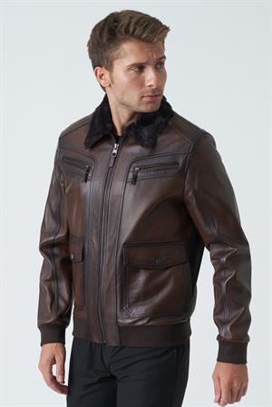 White Stone Armagh 5005 Slim Fit Torba Cep Kuzu Derisi Mont Fındık